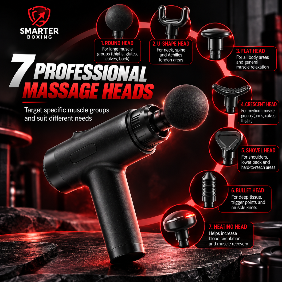 Heat massage gun